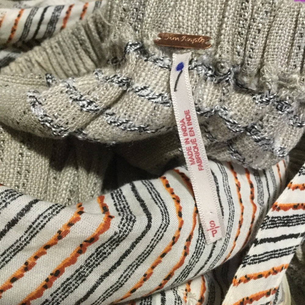 Free People size small peasant striped mini BOHO - Picture 7 of 10